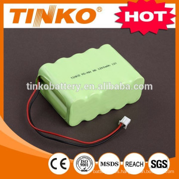 batería NiMH PACK tamaño chaqueta de PVC AA 12v 1500mah